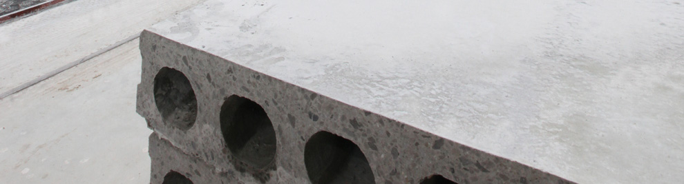 Model of a hollow core slab. If a thin slab is cast in horizontal